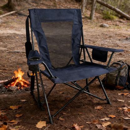 Oversized Rocking Chair, 350lbs Capacity, Breathable Design (Includes Free Table)