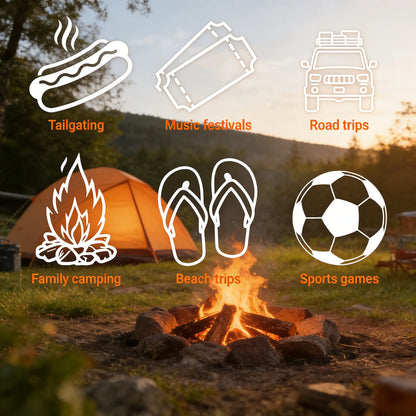 Mesh Camping Chair with Adjustable Arms, Cup Holder & Bag