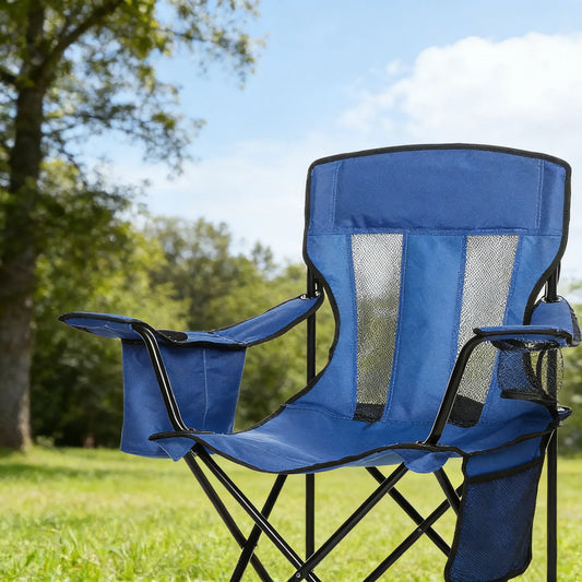 Folding Outdoor Chair, Sturdy Steel Frame with Good Weight Capacity, Easy to Carry