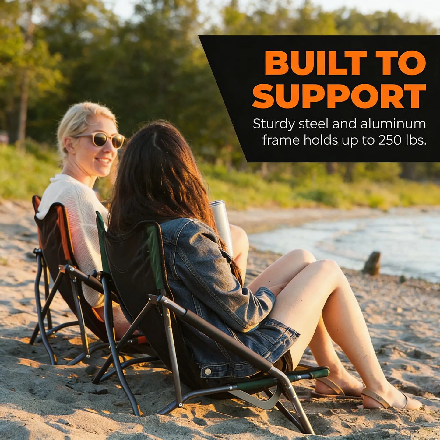 Portable Folding Chair, Your All-in-One Outdoor Seat, Easy to Pack & Go