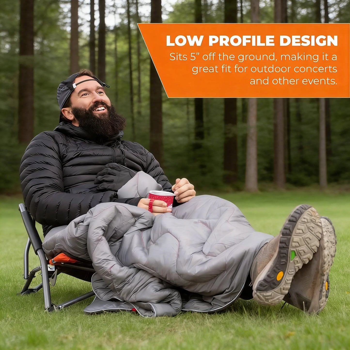 Portable Folding Chair, Your All-in-One Outdoor Seat, Easy to Pack & Go
