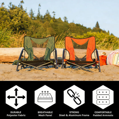 Portable Folding Chair, Your All-in-One Outdoor Seat, Easy to Pack & Go