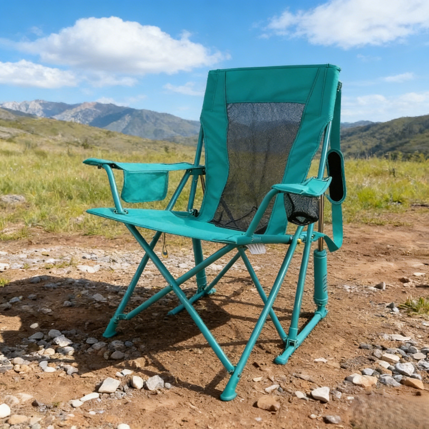 Oversized Rocking Chair, 350lbs Capacity, Breathable Design (Includes Free Table)