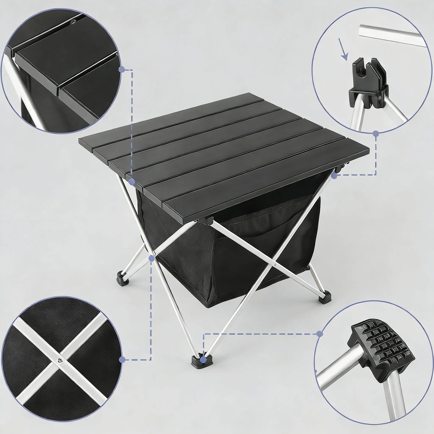 Ultralight Aluminum Folding Table with Bag, Multi-Use for Outdoor