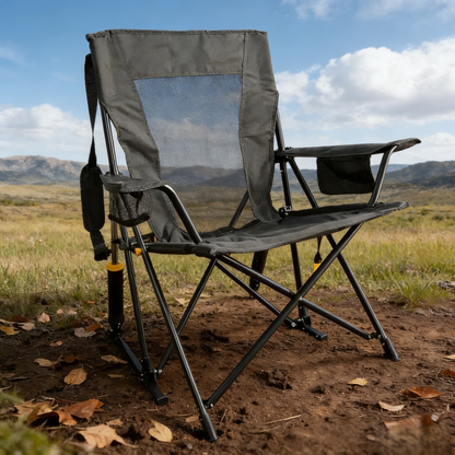 Oversized Rocking Chair, 350lbs Capacity, Breathable Design (Includes Free Table)