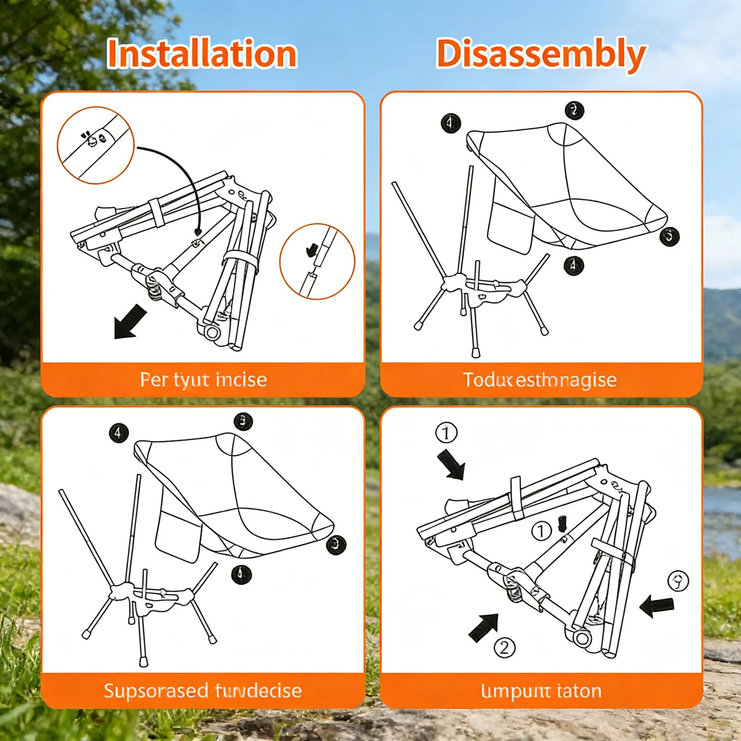Ultralight Folding Backpack Chair, 4th Gen Compact Design