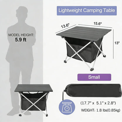 Ultralight Aluminum Folding Table with Bag, Multi-Use for Outdoor