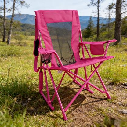 Oversized Rocking Chair, 350lbs Capacity, Breathable Design (Includes Free Table)